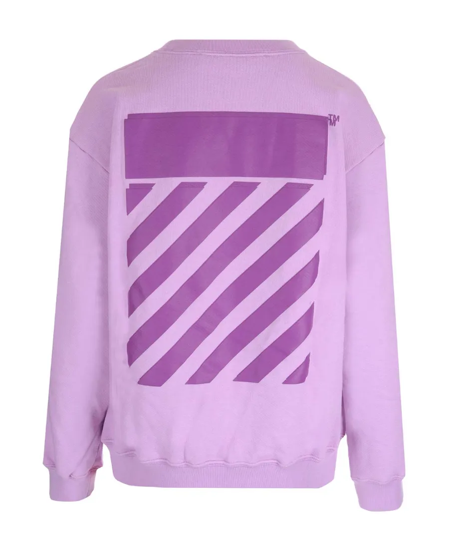 Diag-Stripe Print Sweatshirt