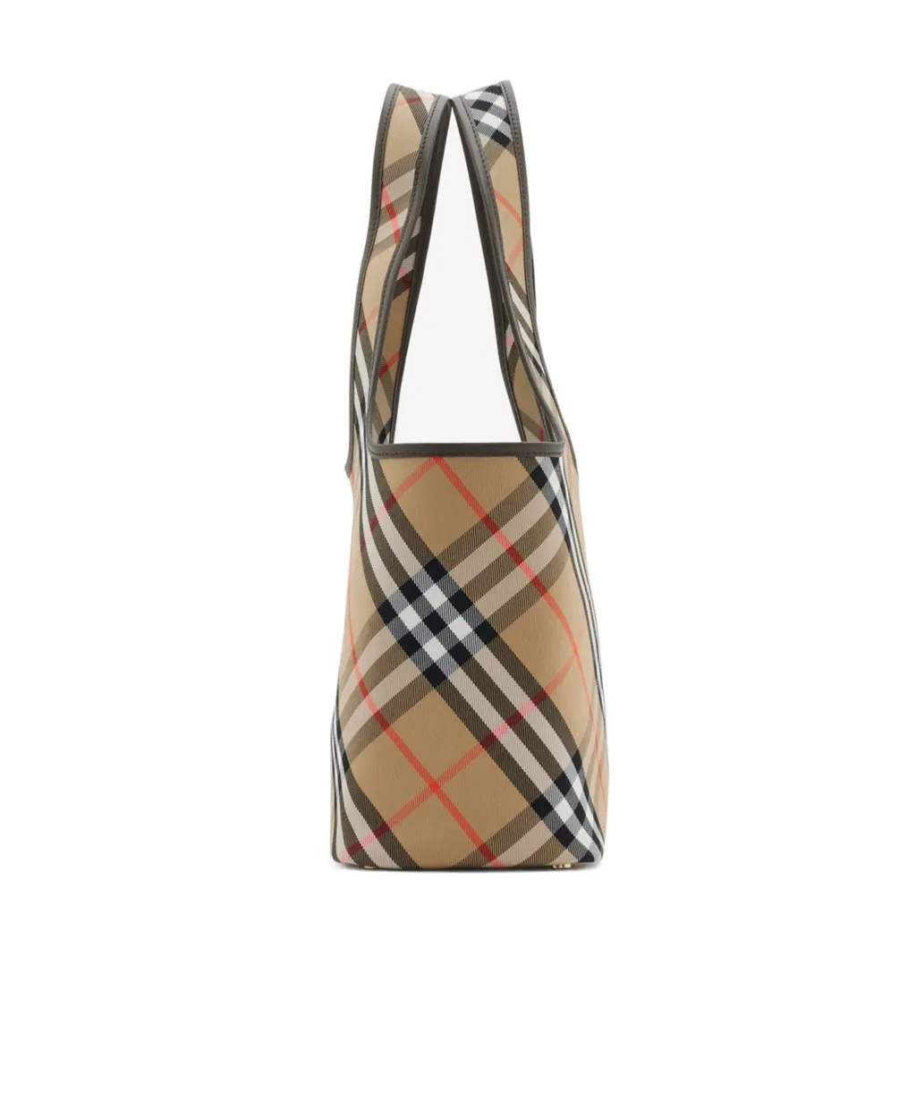 Burberry Small Checked Top Handle Bag