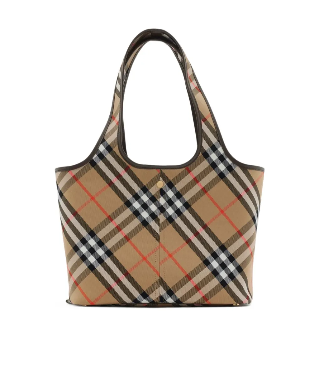 Burberry Small Checked Top Handle Bag