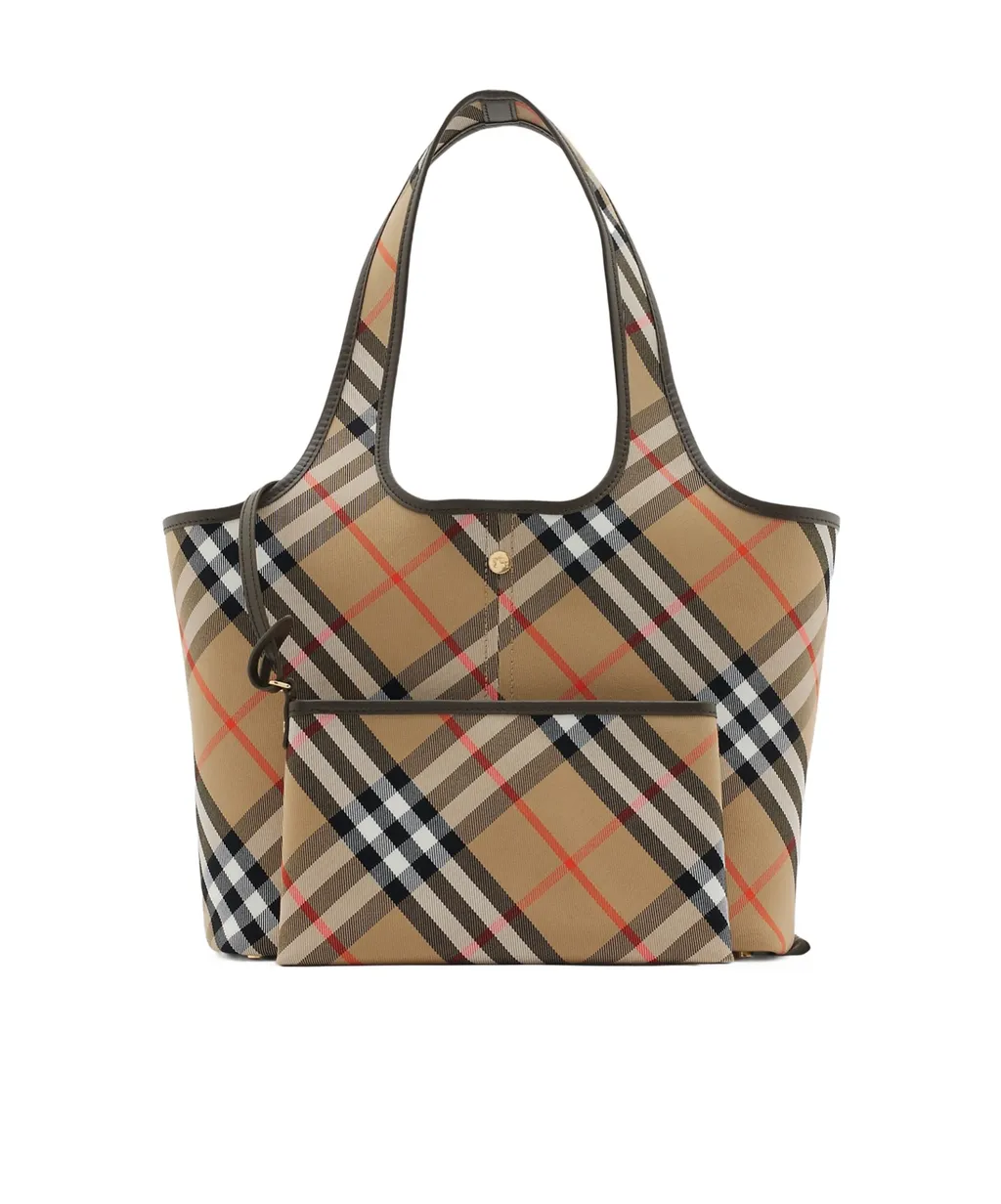 Burberry Small Checked Top Handle Bag