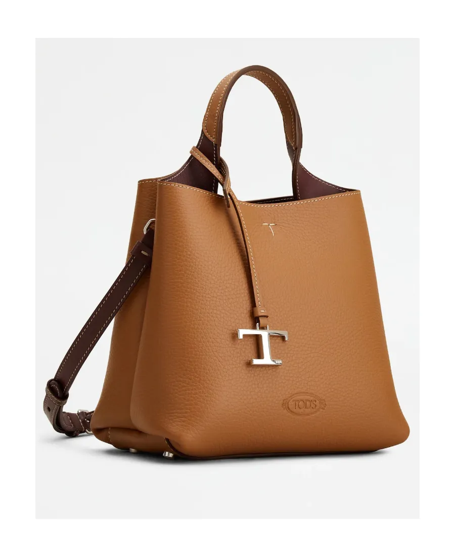 Tod's T Logo Plaque Tote Bag