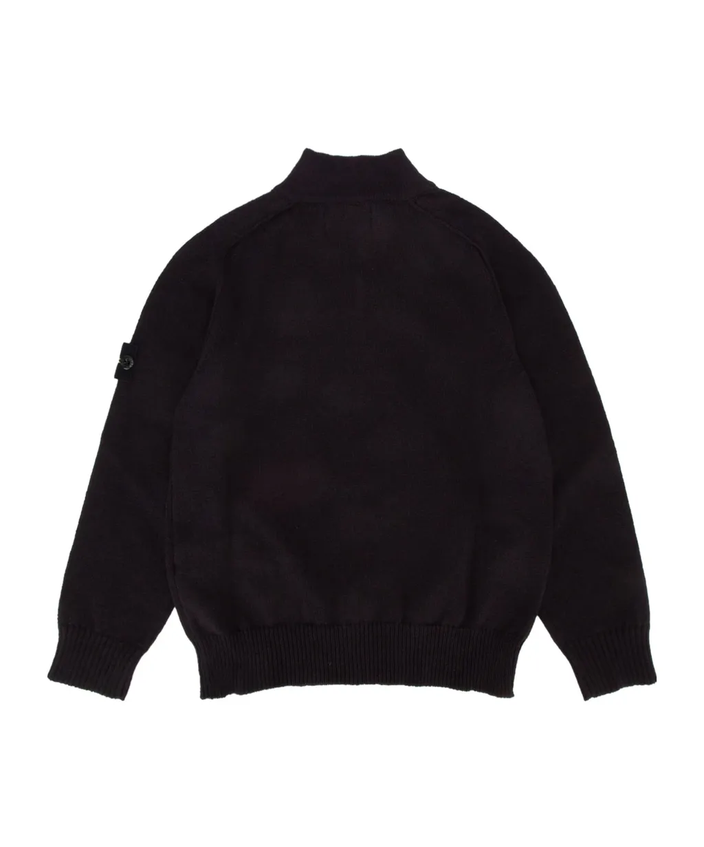 Stone Island Junior Compass-Motif Zipped Cardigan