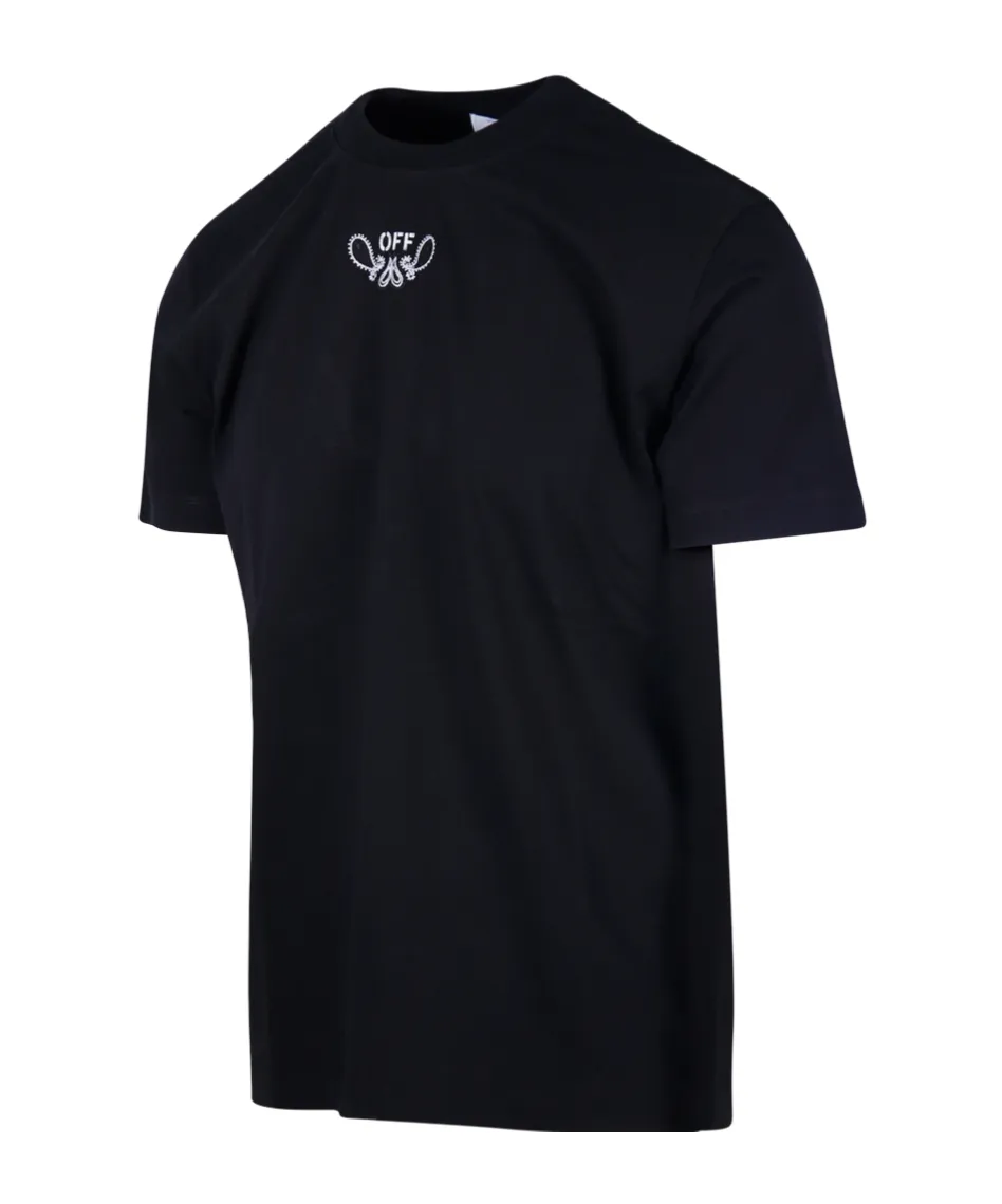 Off White Logo Printed Crewneck T-Shirt