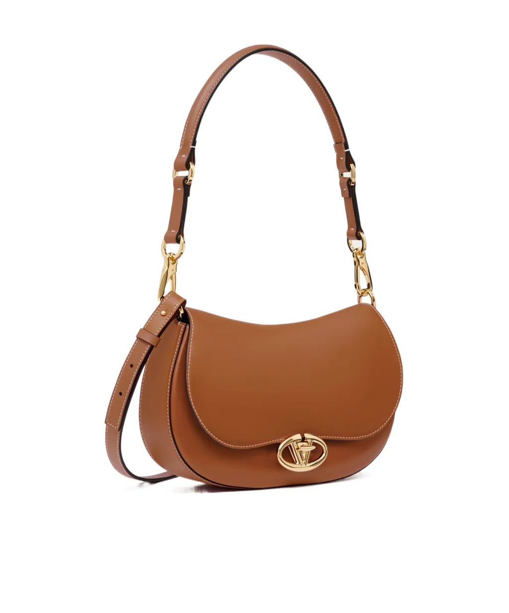 Valentino Ohval Foldover Top Small Shoulder Bag