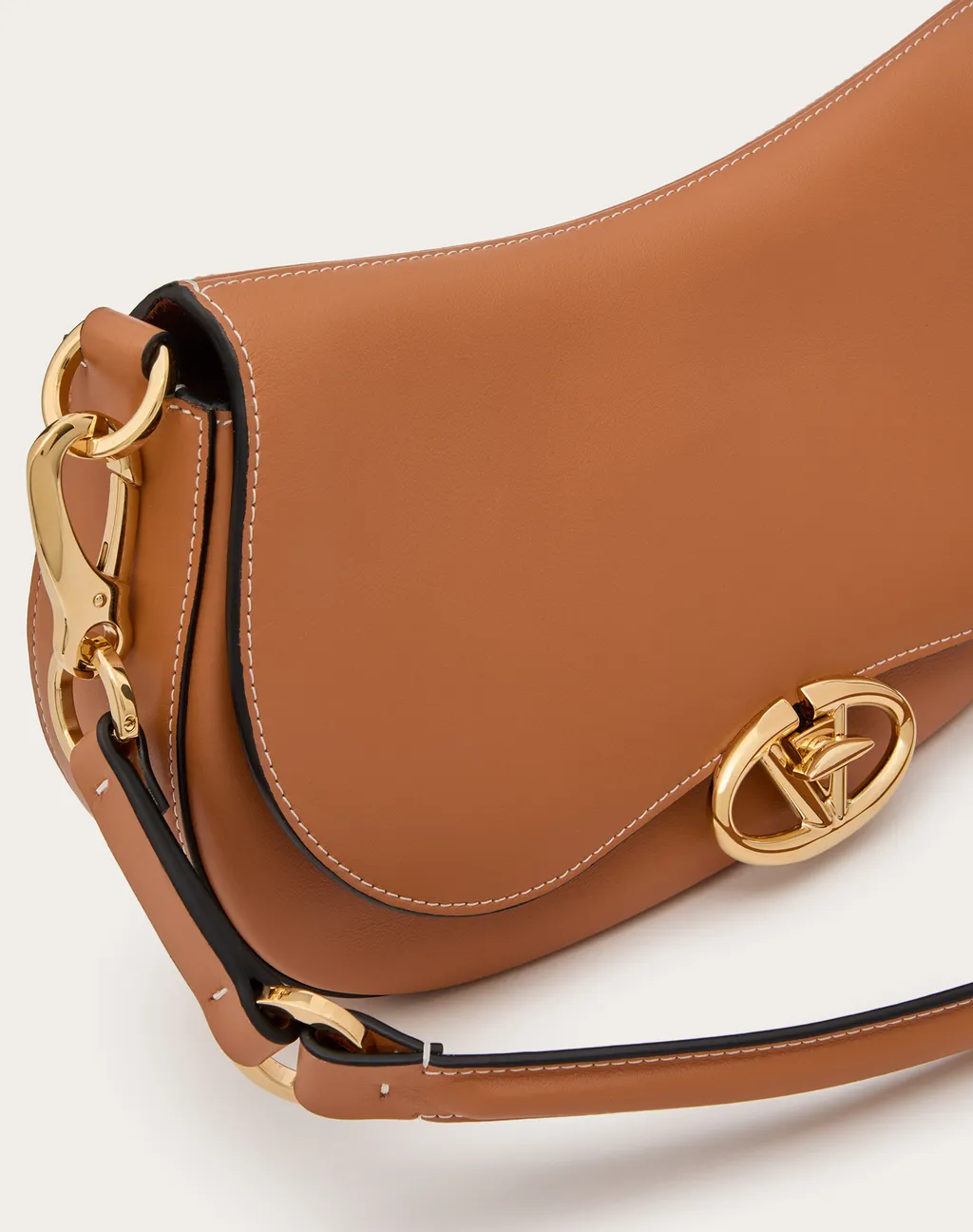 Valentino Ohval Foldover Top Small Shoulder Bag
