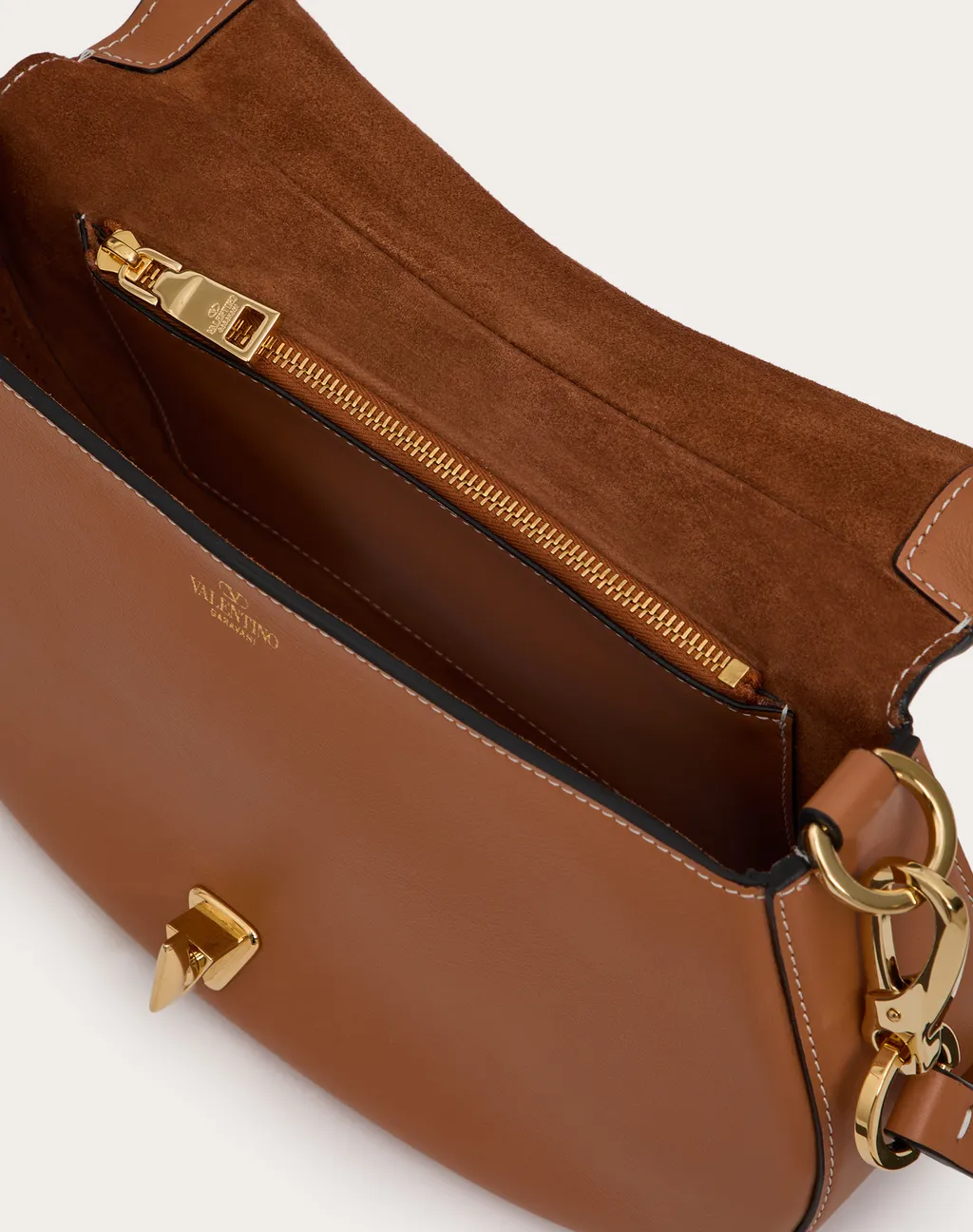 Valentino Ohval Foldover Top Small Shoulder Bag