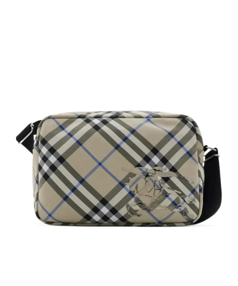 Burberry Checked Logo Detailed Crossbody Bag
