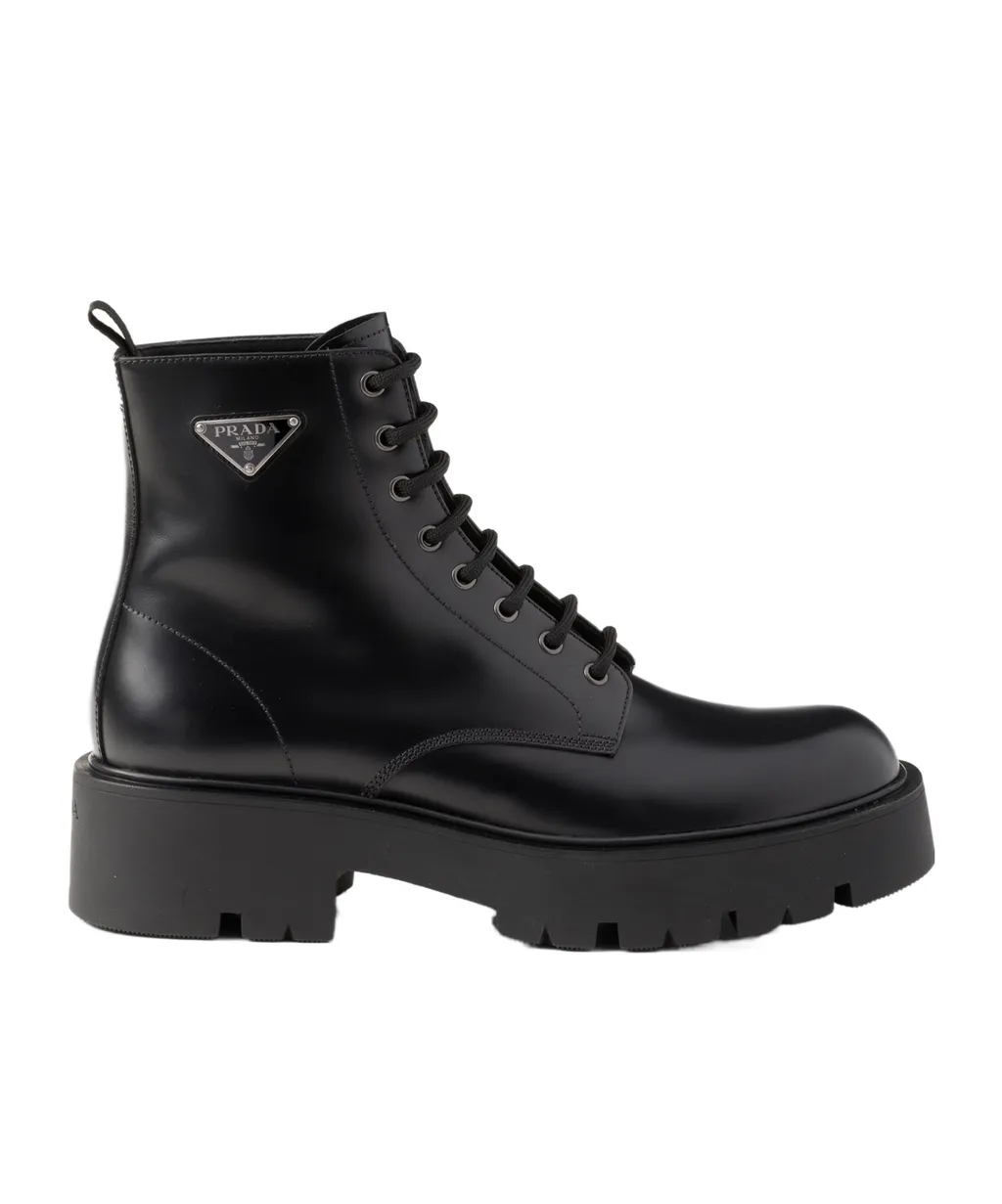 Prada Lace-Up Platform Boots