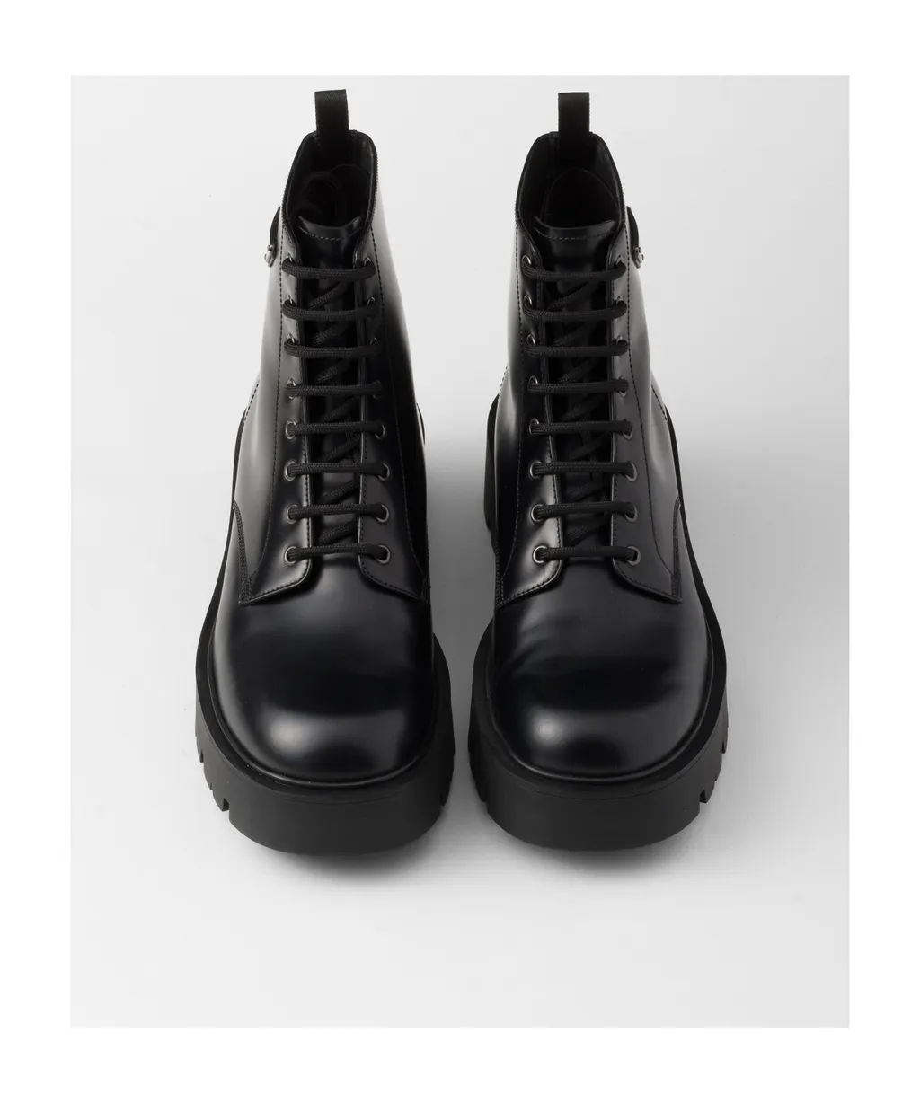 Prada Lace-Up Platform Boots
