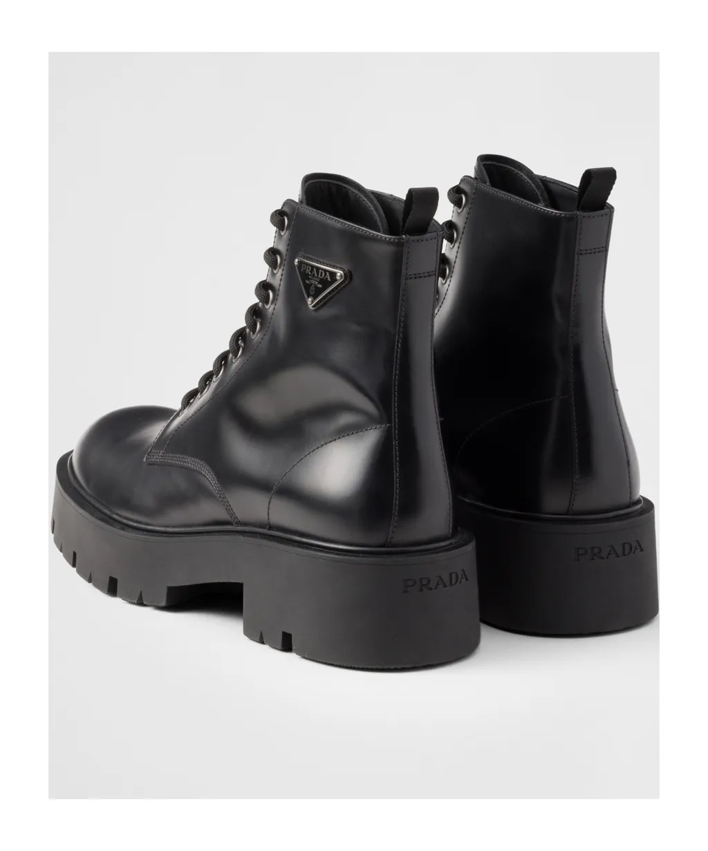 Prada Lace-Up Platform Boots