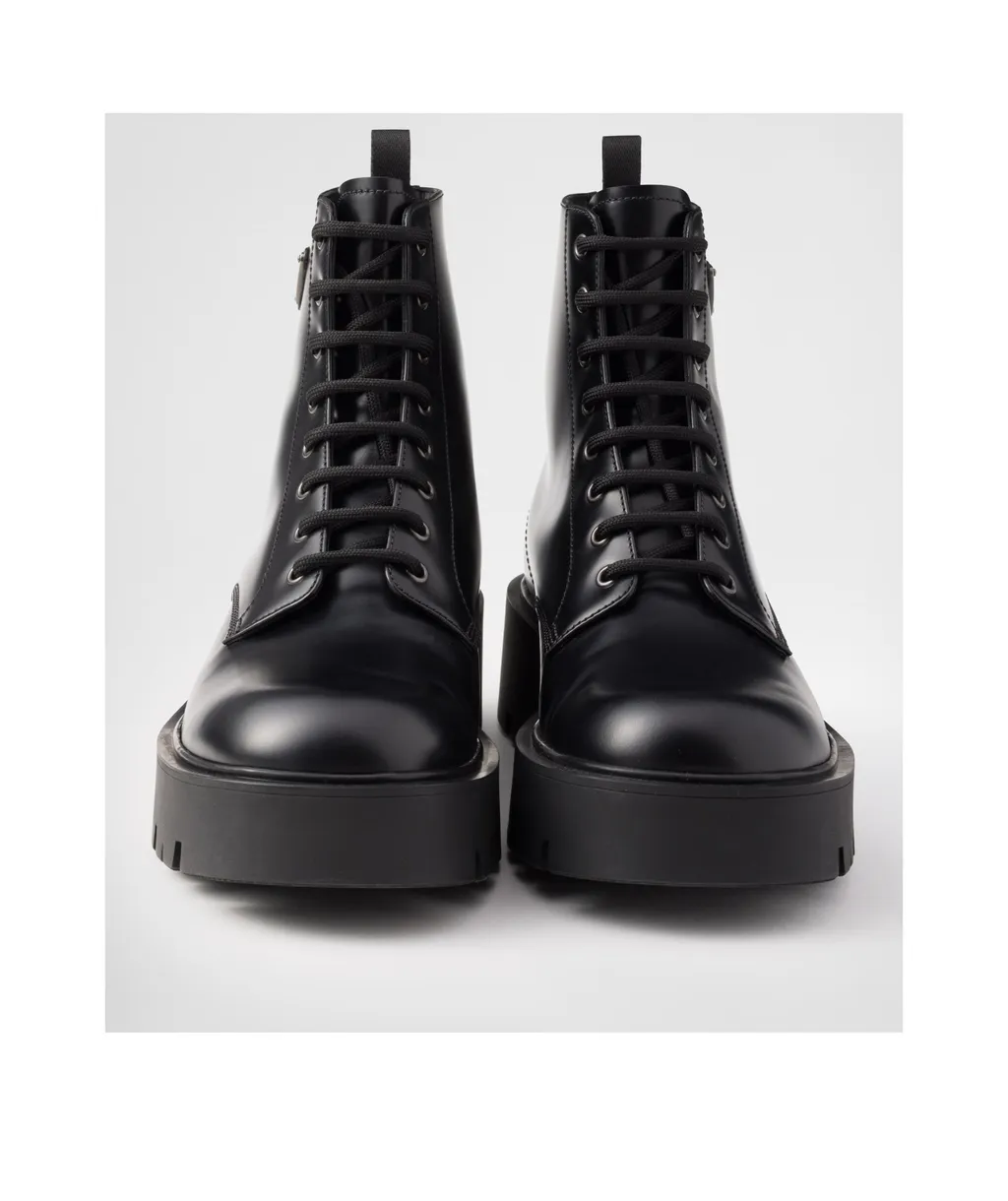 Prada Lace-Up Platform Boots
