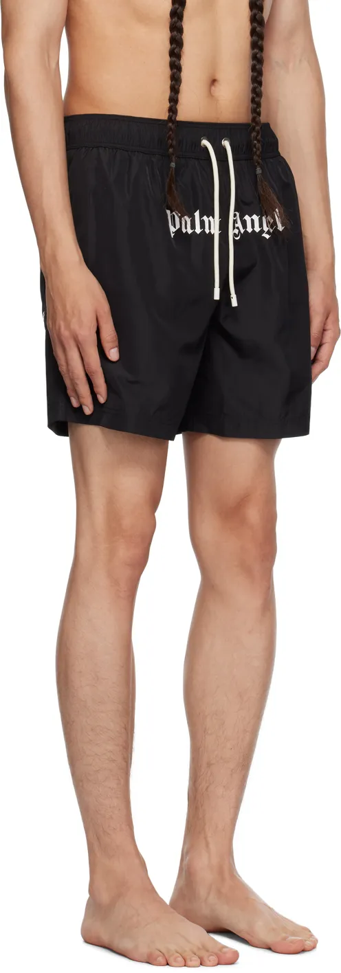 Palm Angels Logo Printed Drawstring Swim Shorts