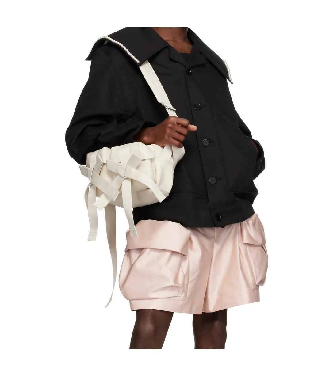 Beaded Sailor Collar Workwear Jacket