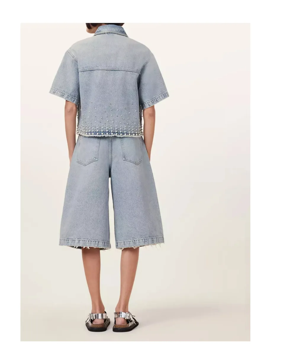 Allsaints Distressed Denim Shorts