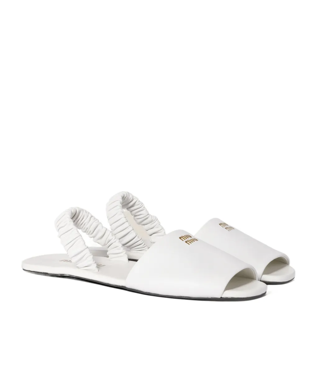 Ruches Nappa Leather Sandals