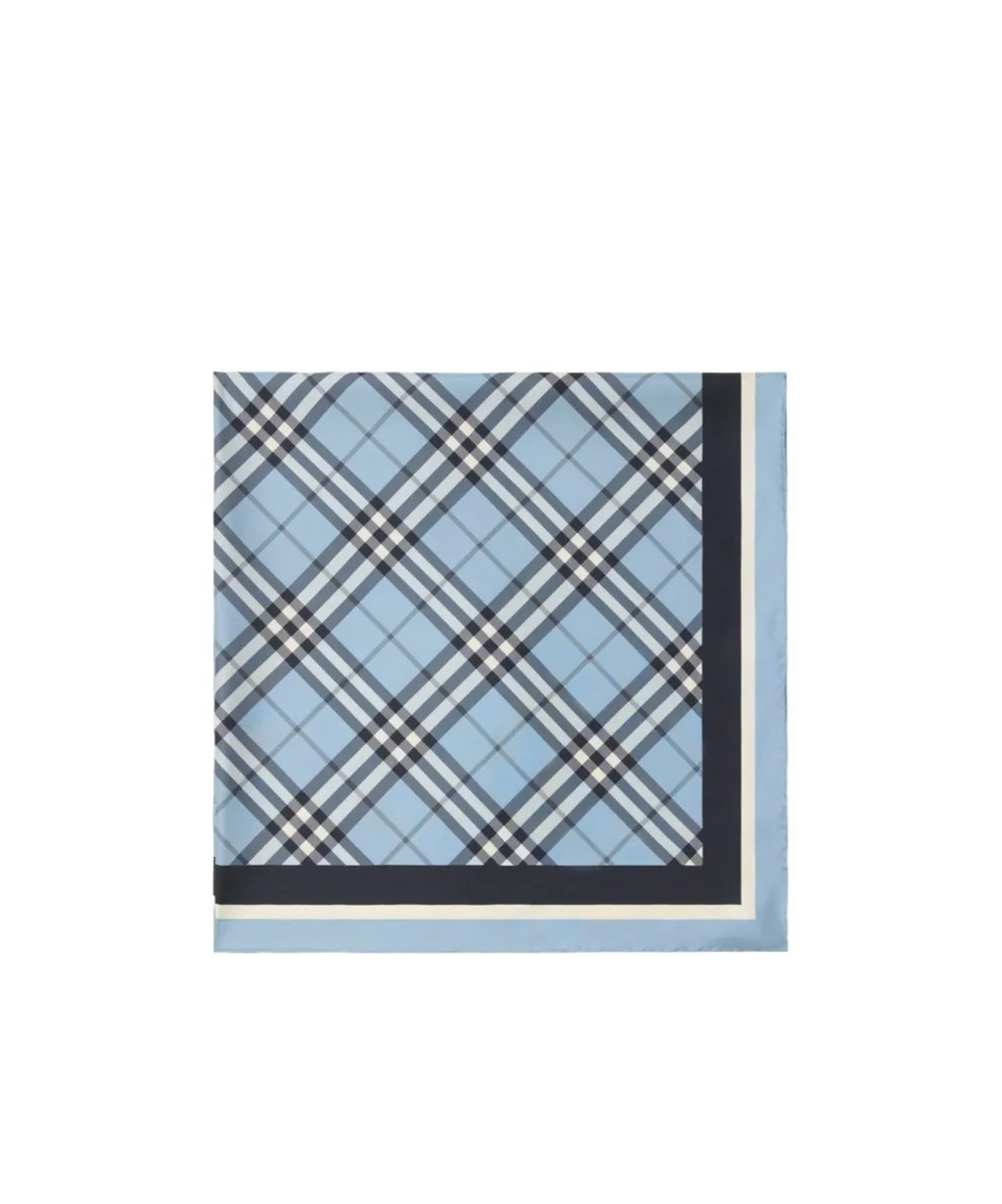 Check Silk Scarf