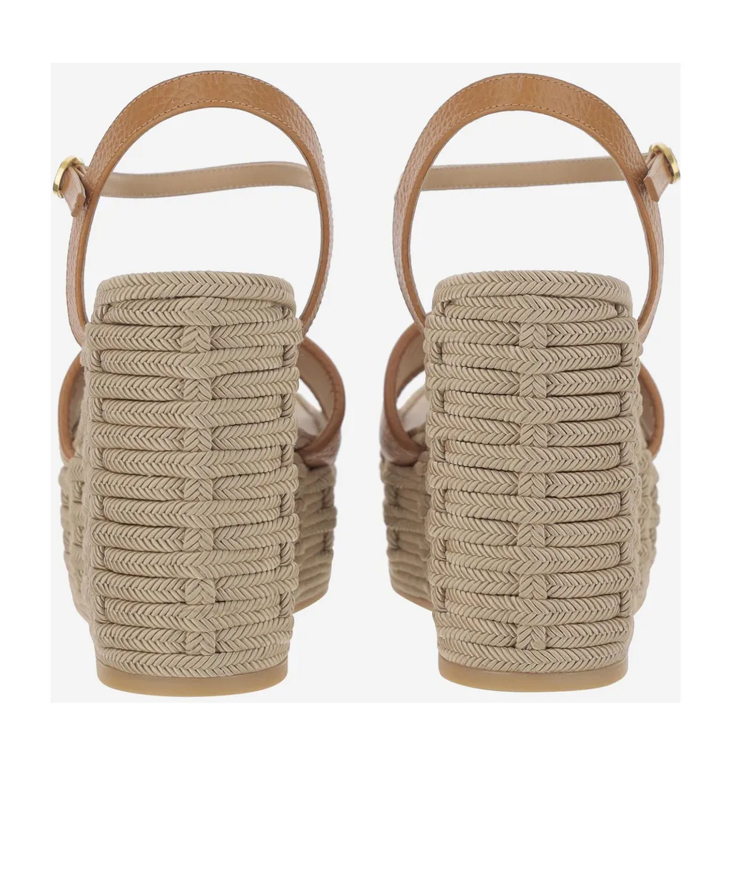 Valentino Vlogo Signature Open Toe Wedge Sandals