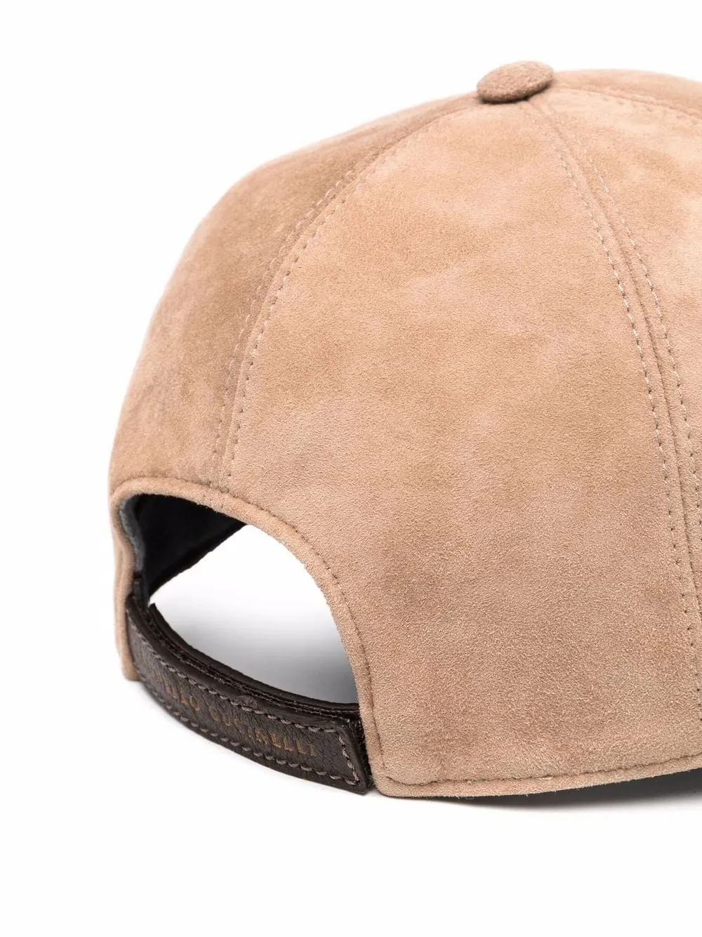 Embroidered-Logo Suede Cap