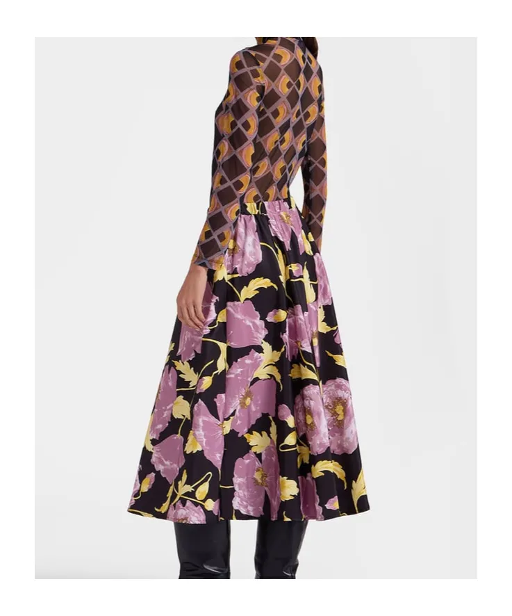Printed Midi Skirt