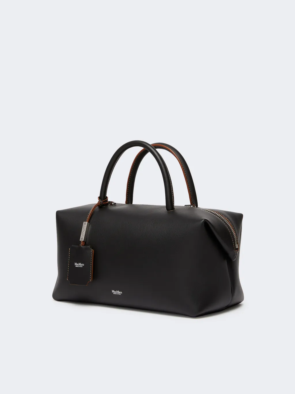 Max Mara Holdallm Logo Stamp Zip-Up Tote Bag