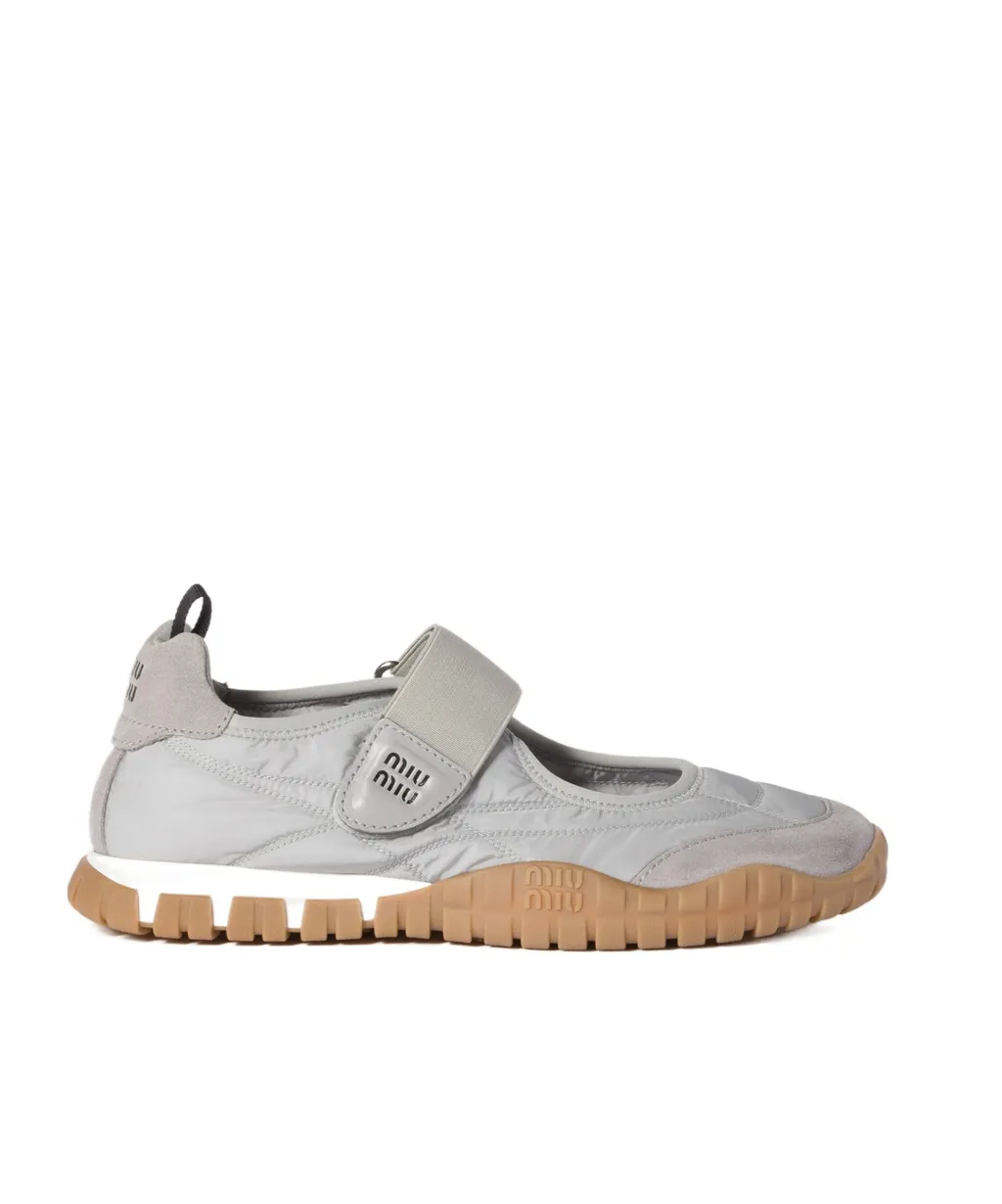 Miu Miu Tyre Round-Toe Ballet Flats
