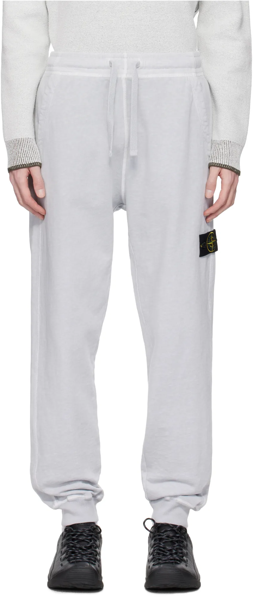 Regular Tapered Fit Joggers With Slub Efffect And Pockets