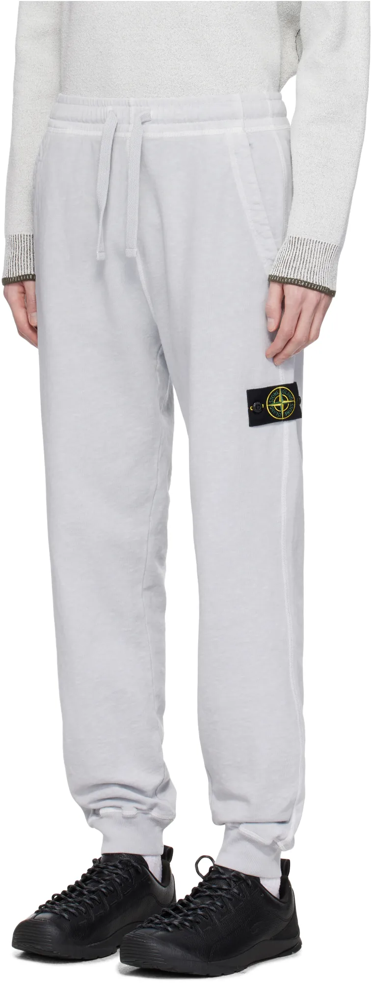 Regular Tapered Fit Joggers With Slub Efffect And Pockets