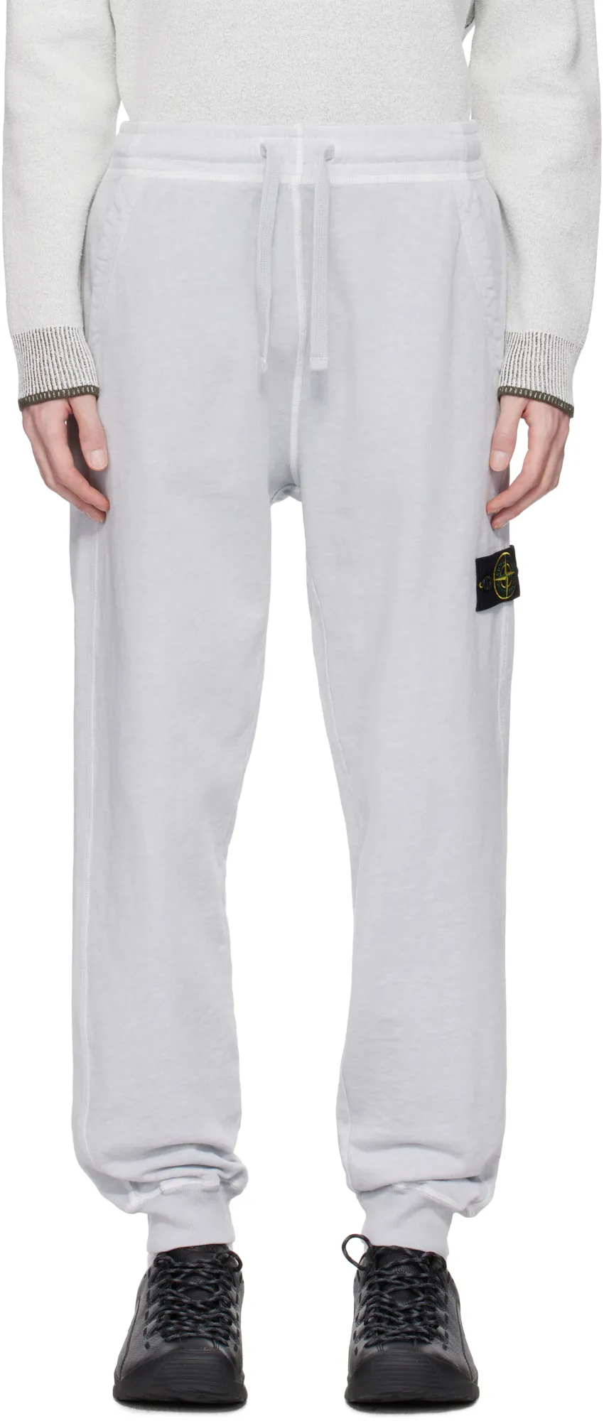 Regular Tapered Fit Joggers With Slub Efffect And Pockets