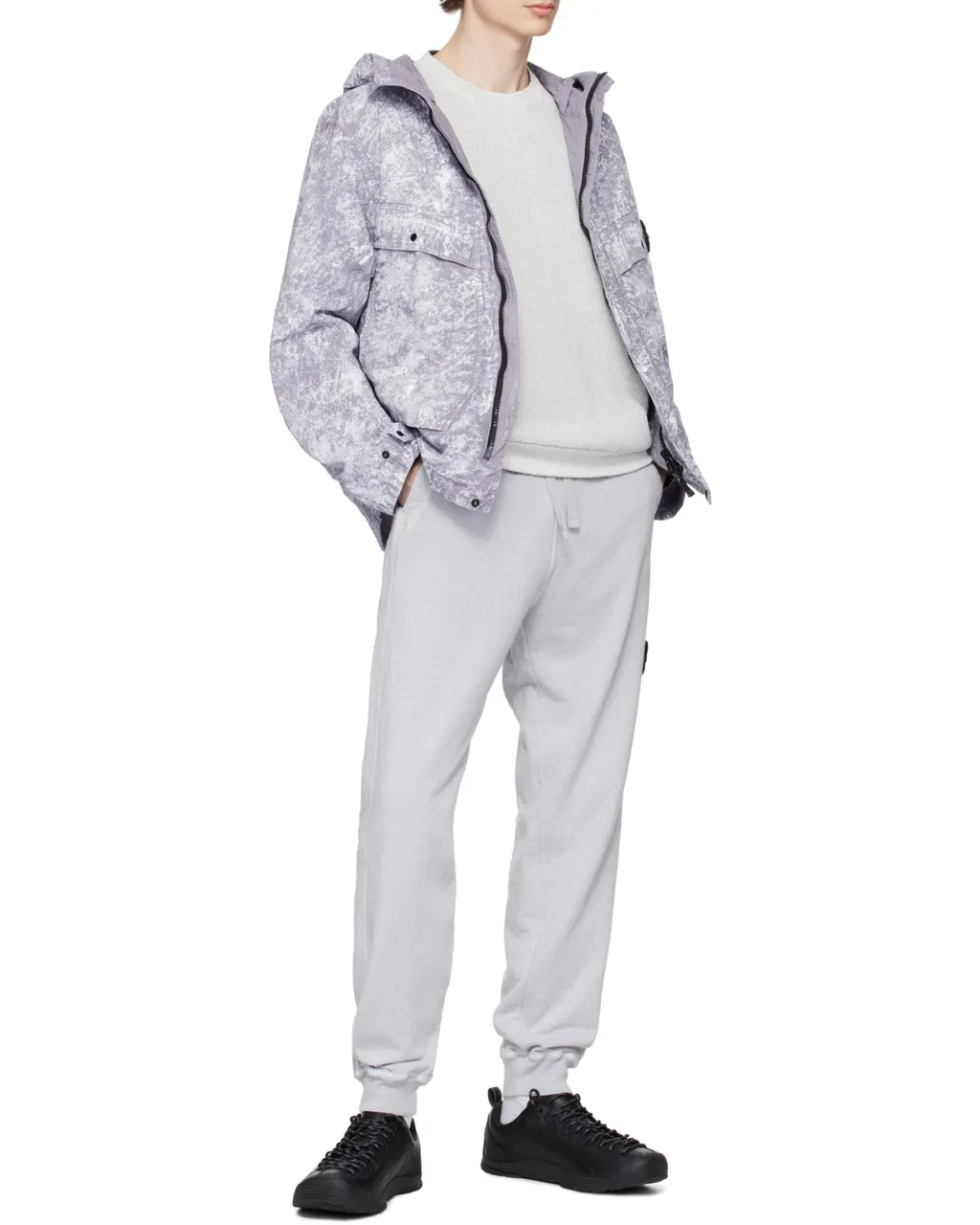 Regular Tapered Fit Joggers With Slub Efffect And Pockets
