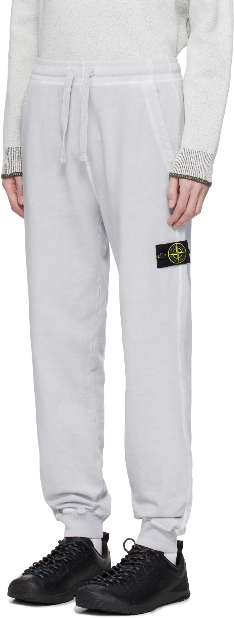 Regular Tapered Fit Joggers With Slub Efffect And Pockets