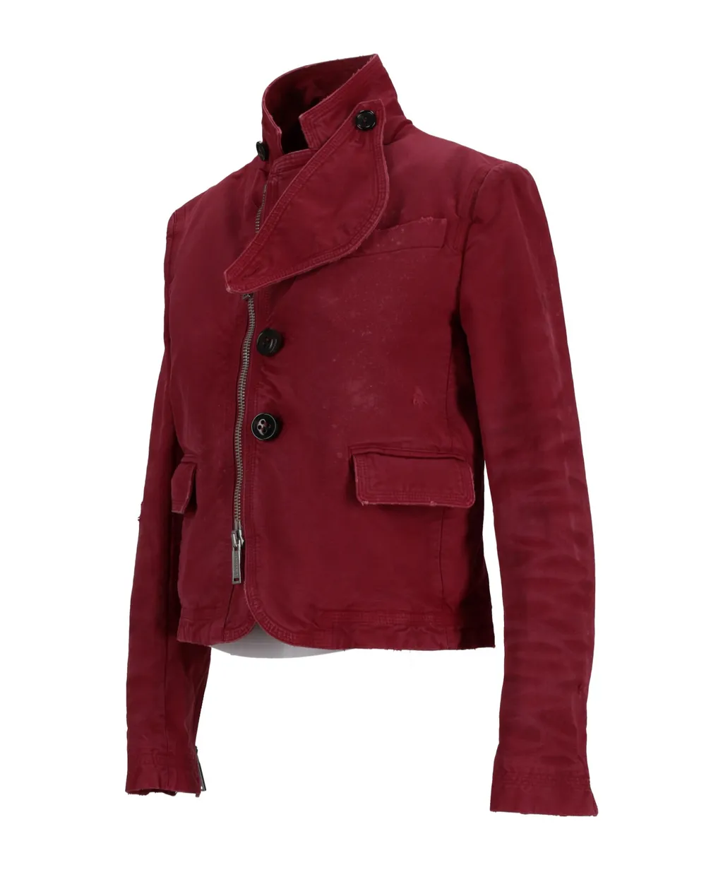 D2 Zip-Fastening Button Jacket