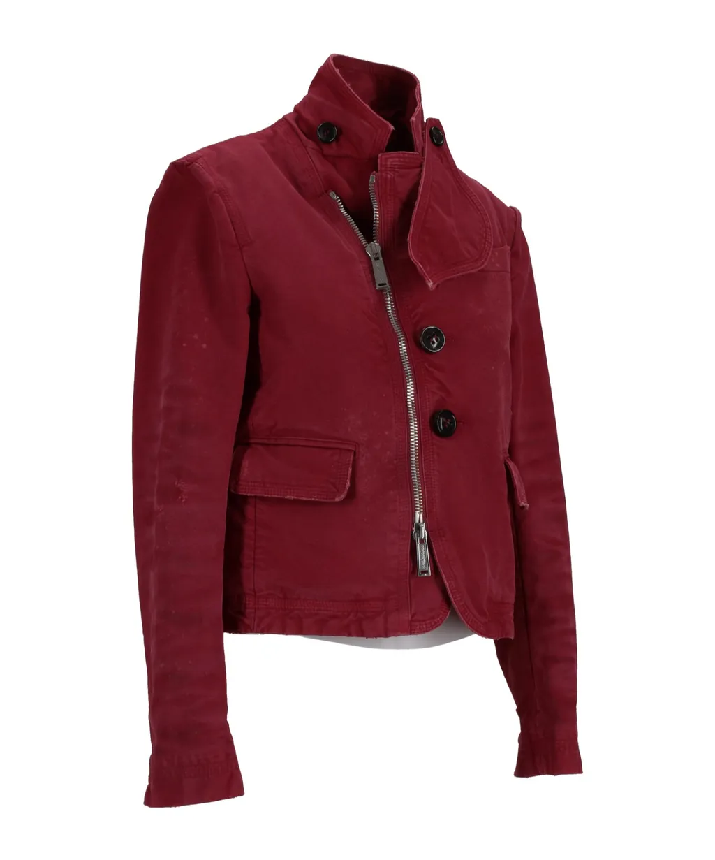 D2 Zip-Fastening Button Jacket