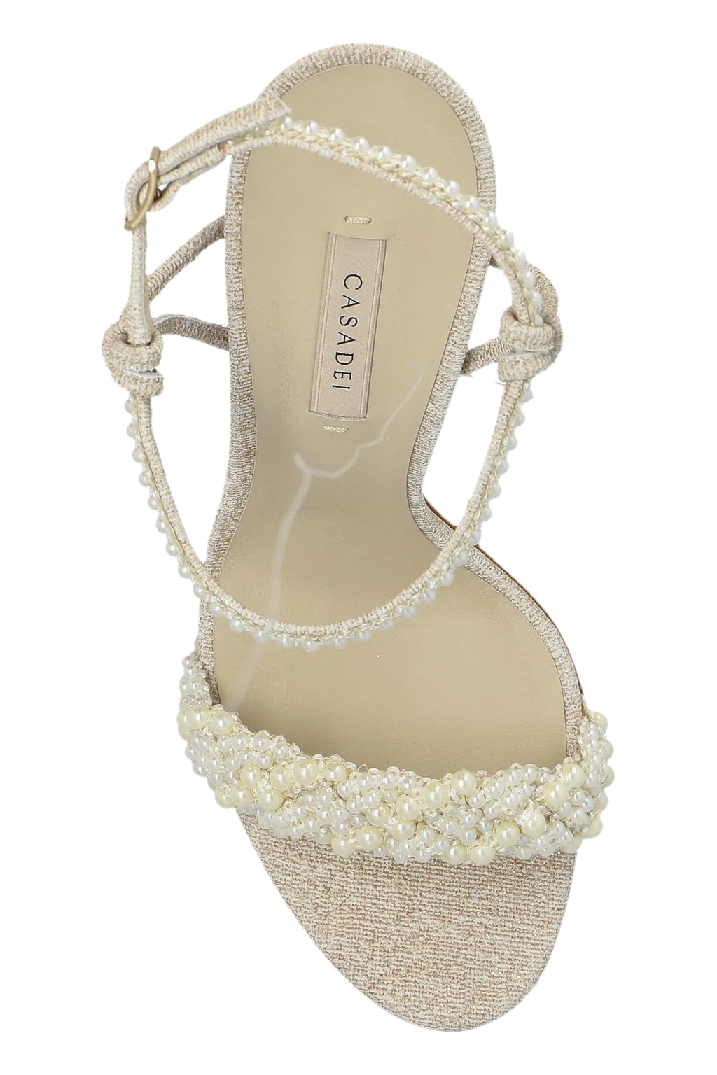 Casadei Pearl-Embellished Heeled Sandals