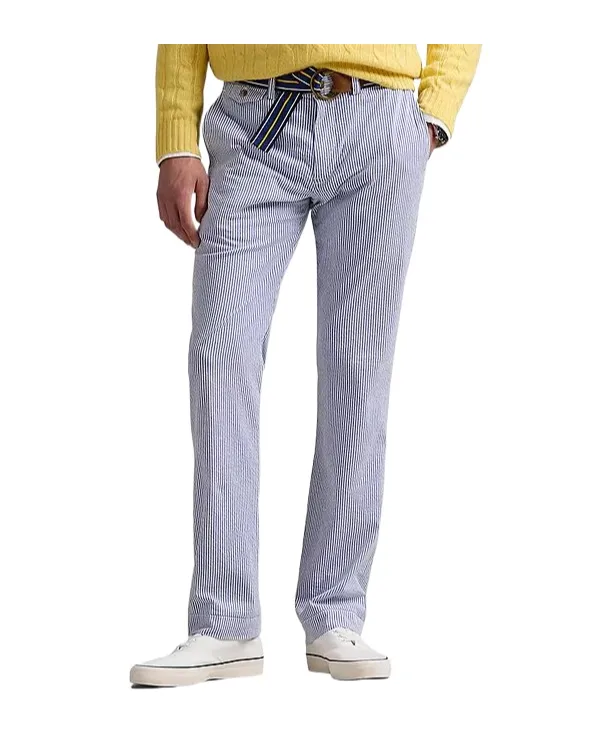 Stretch Straight Fit Seersucker Pants