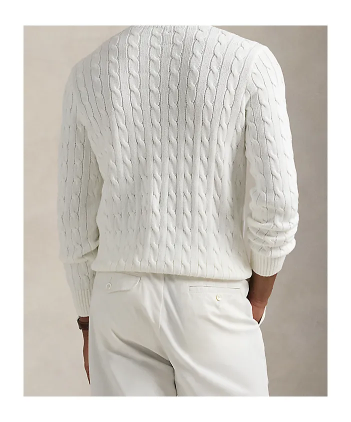 Cable-Knit Crew-Neck Sweater