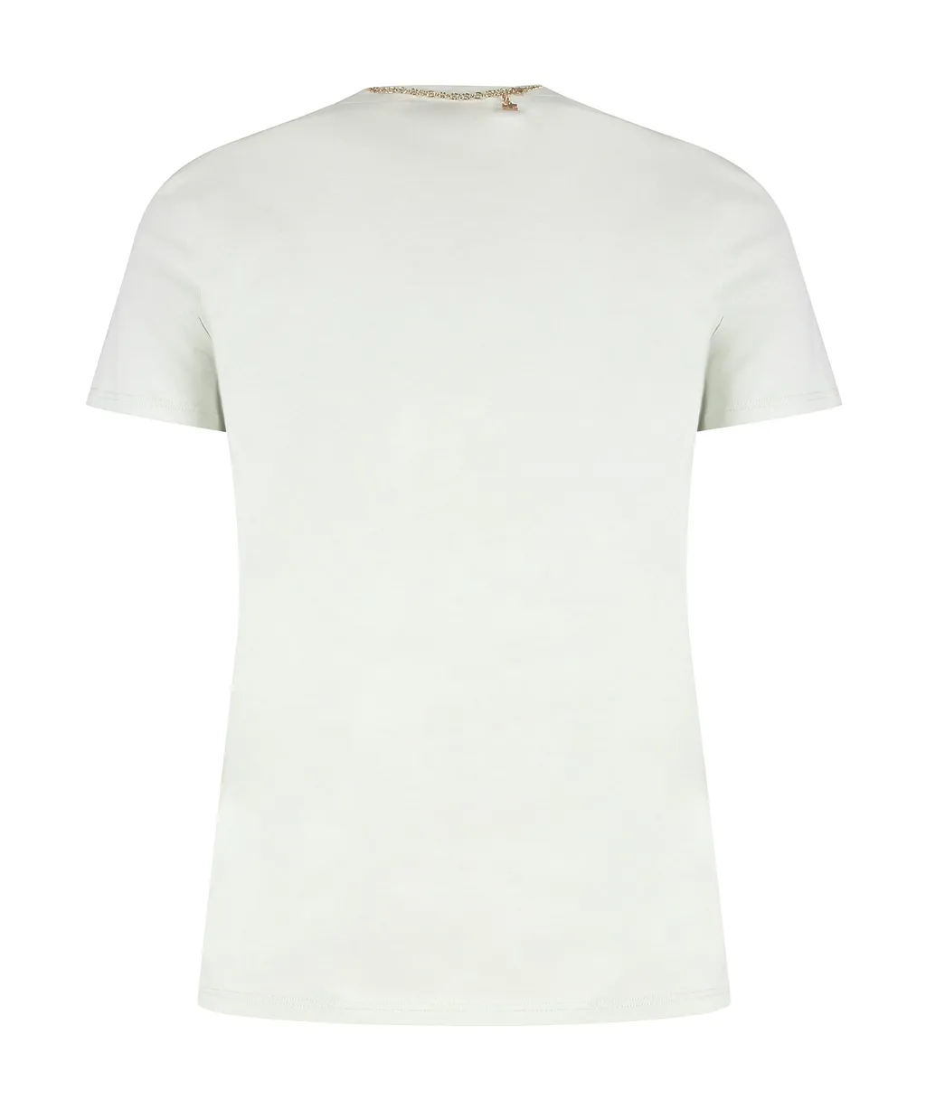 Elisabetta Franchi Bow Necklace Jersey T-Shirt