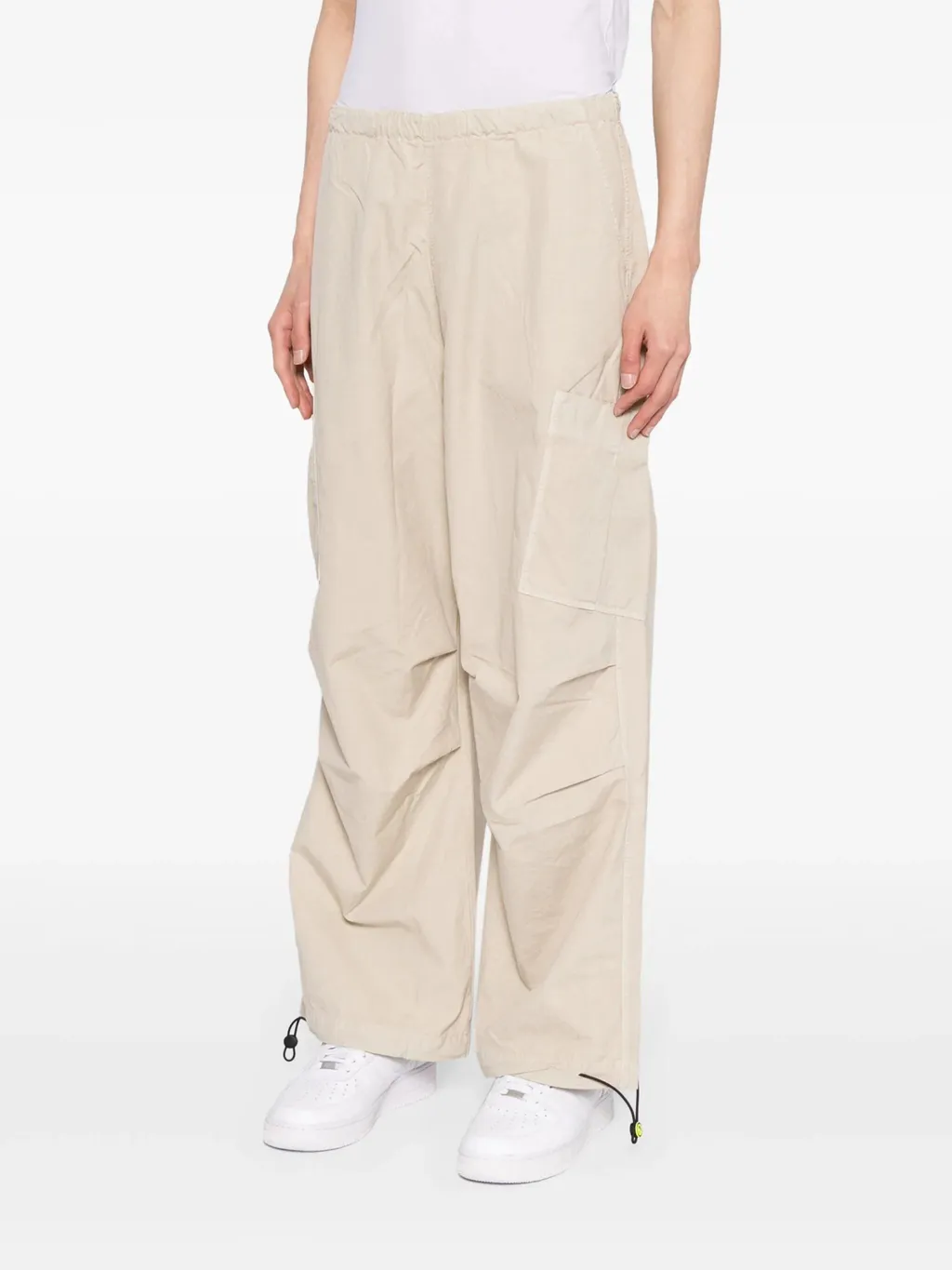 Panelled Cotton Wide-Leg Trousers