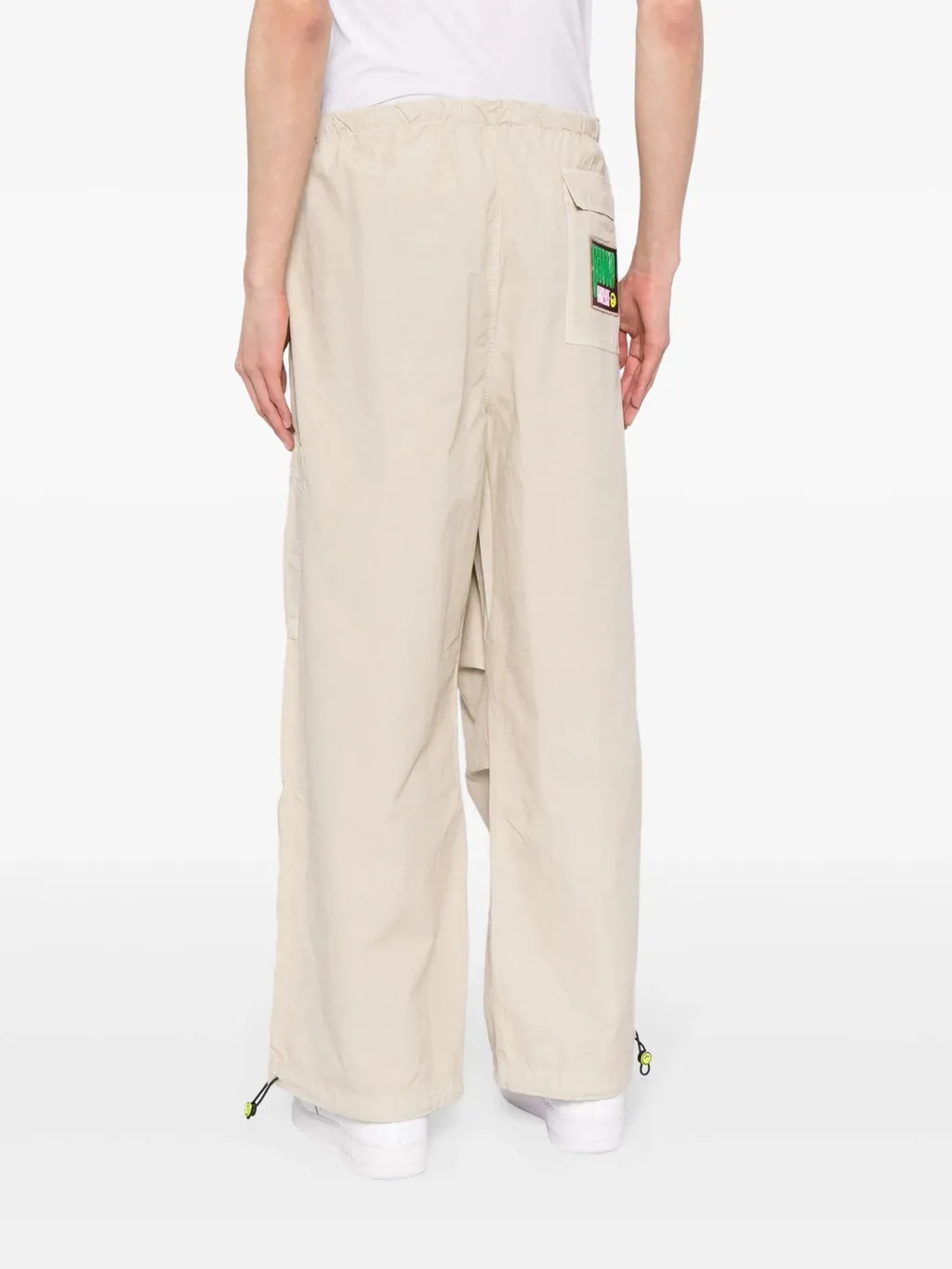 Panelled Cotton Wide-Leg Trousers