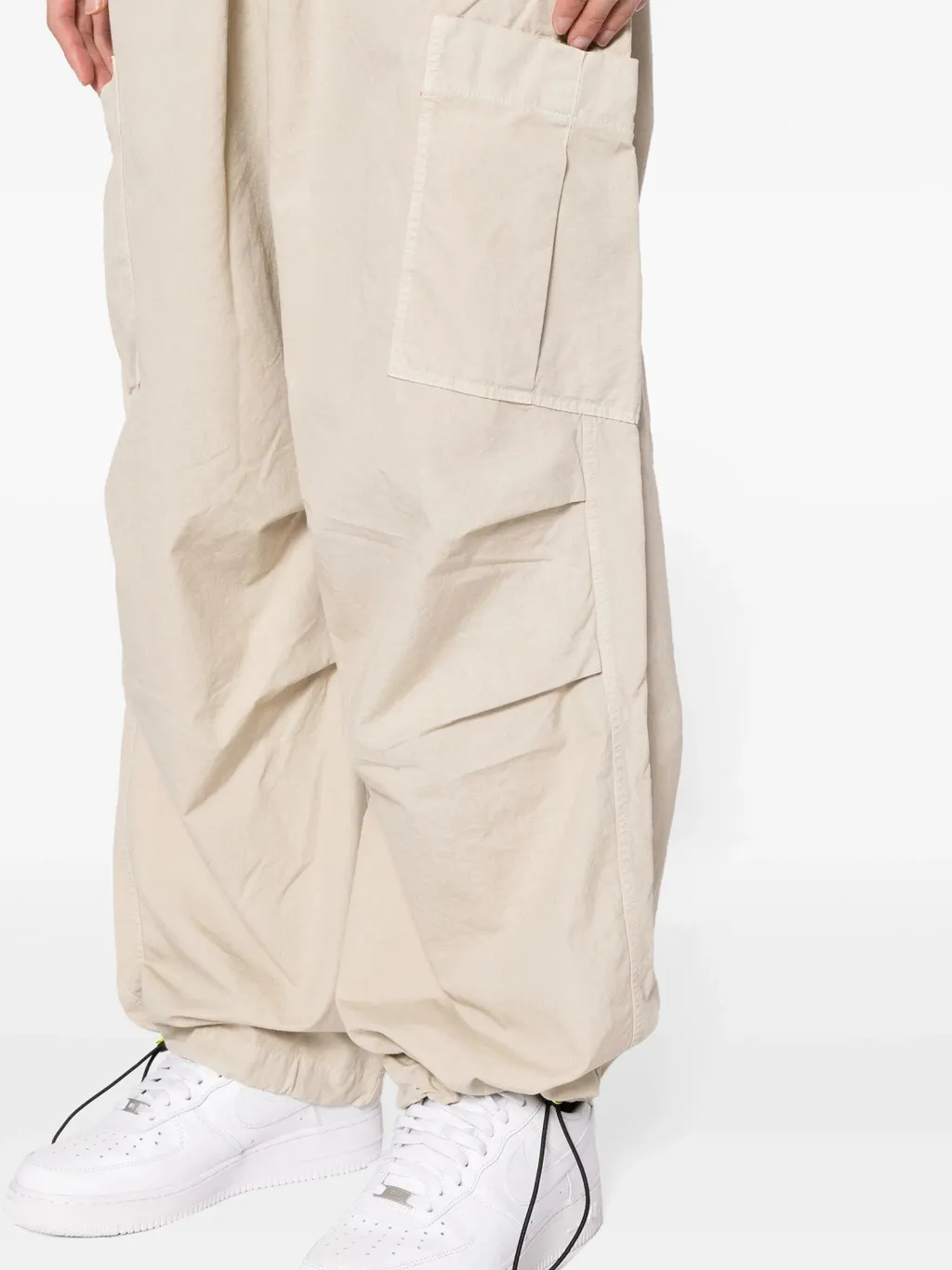 Panelled Cotton Wide-Leg Trousers