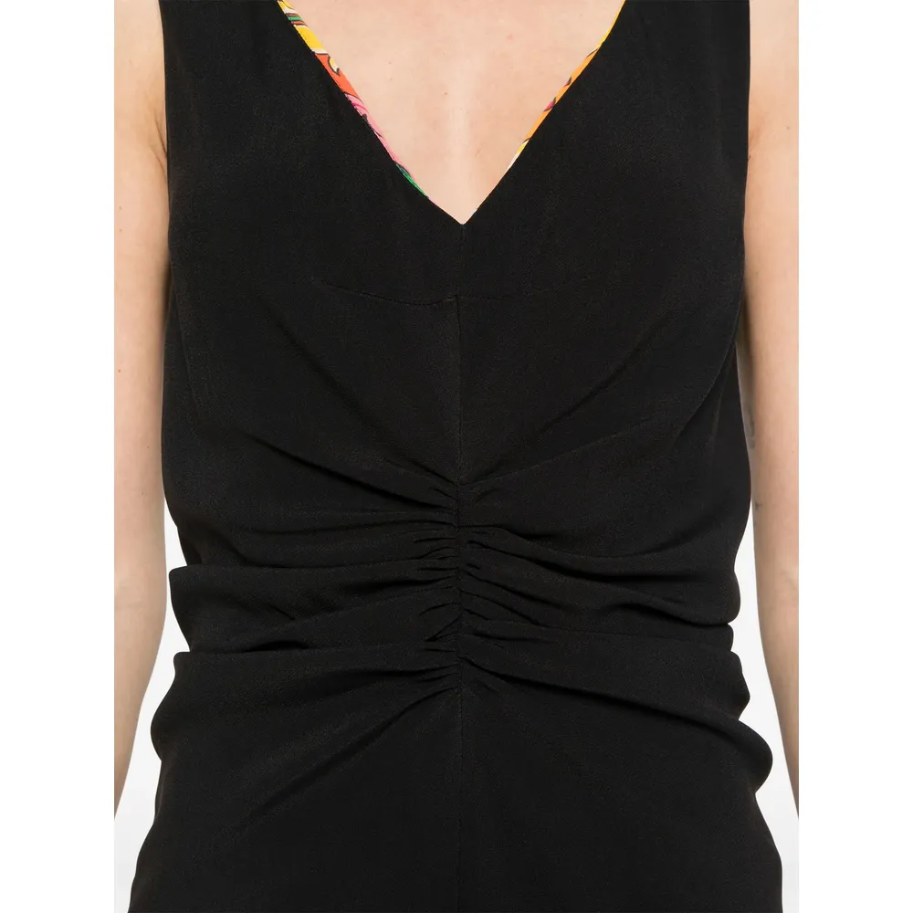 Ruched-Detailed Midi Dress