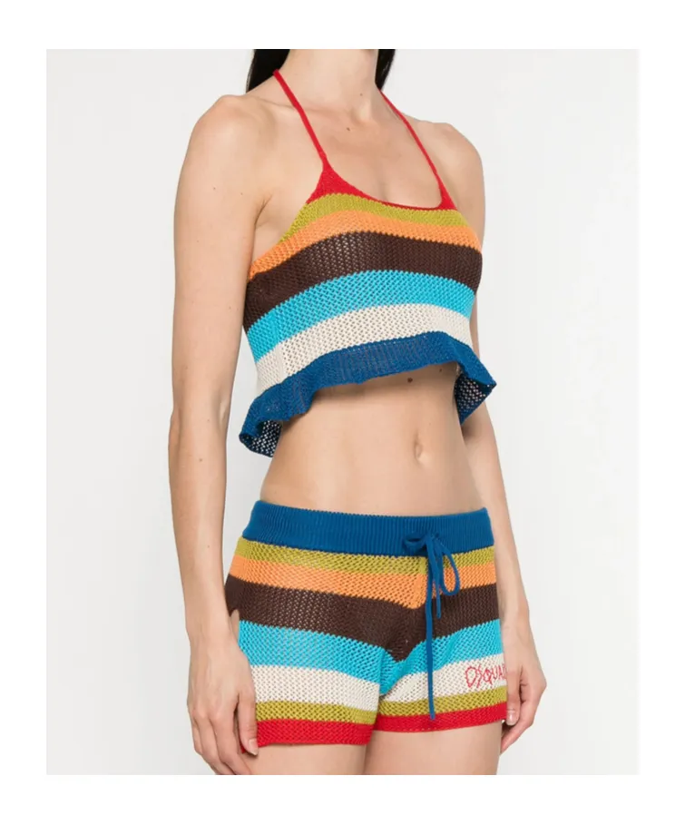 Dsquared2 Summer Lovers Knitted Halter Neck Top