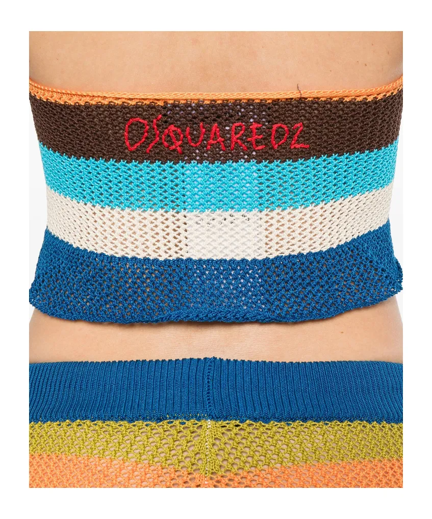 Dsquared2 Summer Lovers Knitted Halter Neck Top