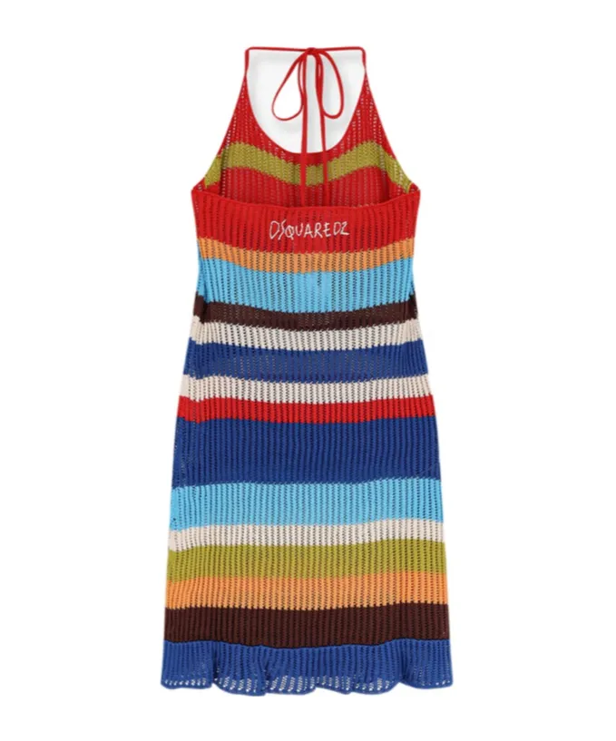 Dsquared2 Summer Lovers Striped Knitted Dress