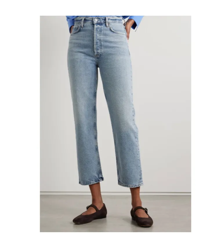 Agolde High-Rise Straight Leg Jeans