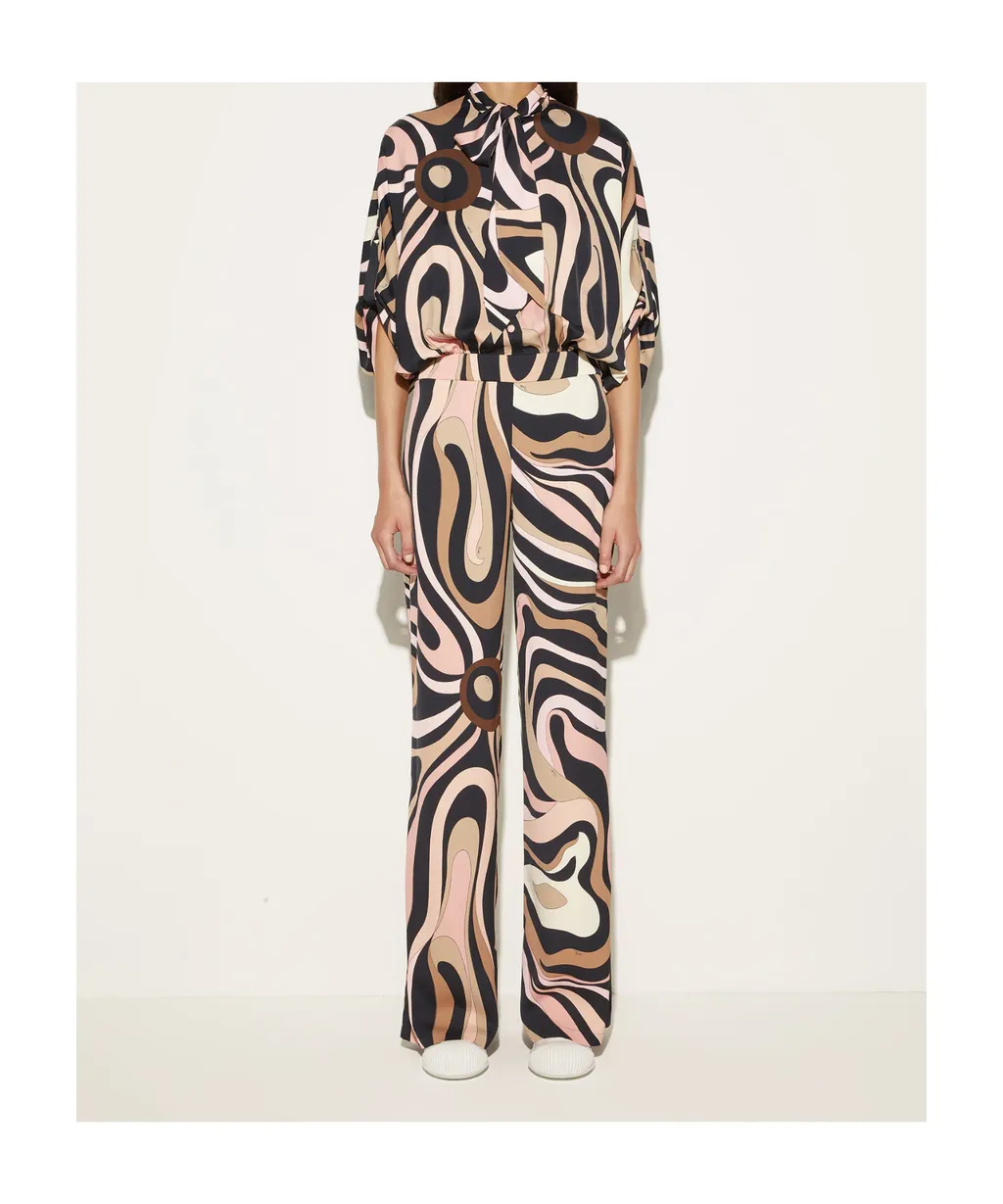 Pucci Scarf Detailed Marmo-Print Jumpsuit