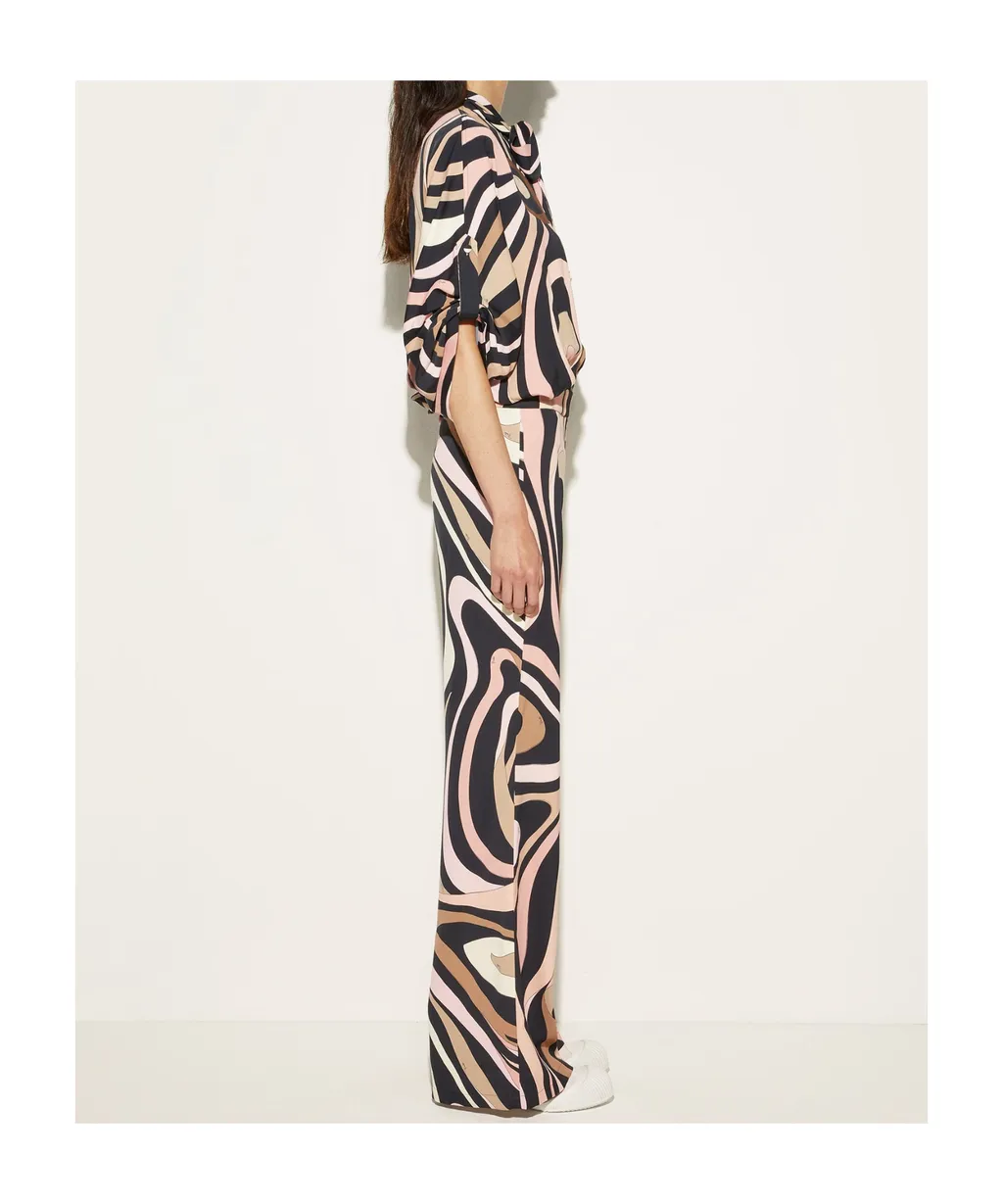 Pucci Scarf Detailed Marmo-Print Jumpsuit