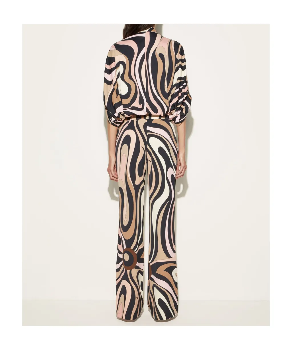Pucci Scarf Detailed Marmo-Print Jumpsuit