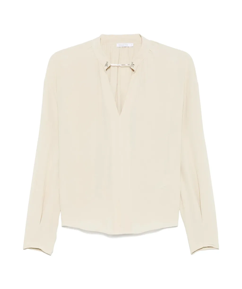 Logo Chain-Detailed Blouse