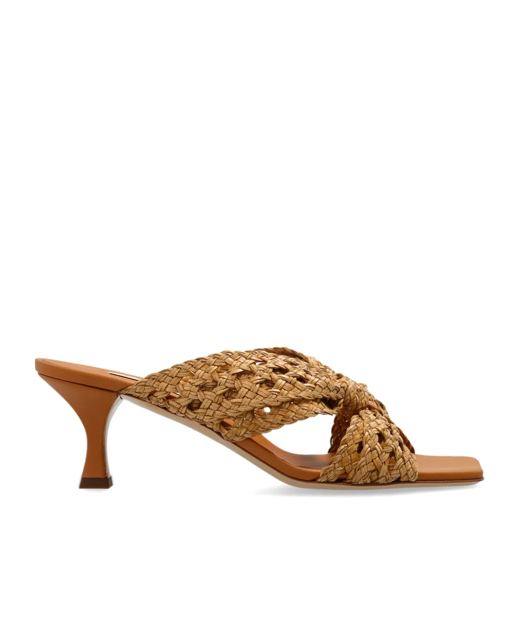 Casadei Square-Toe Interwoven Sandals