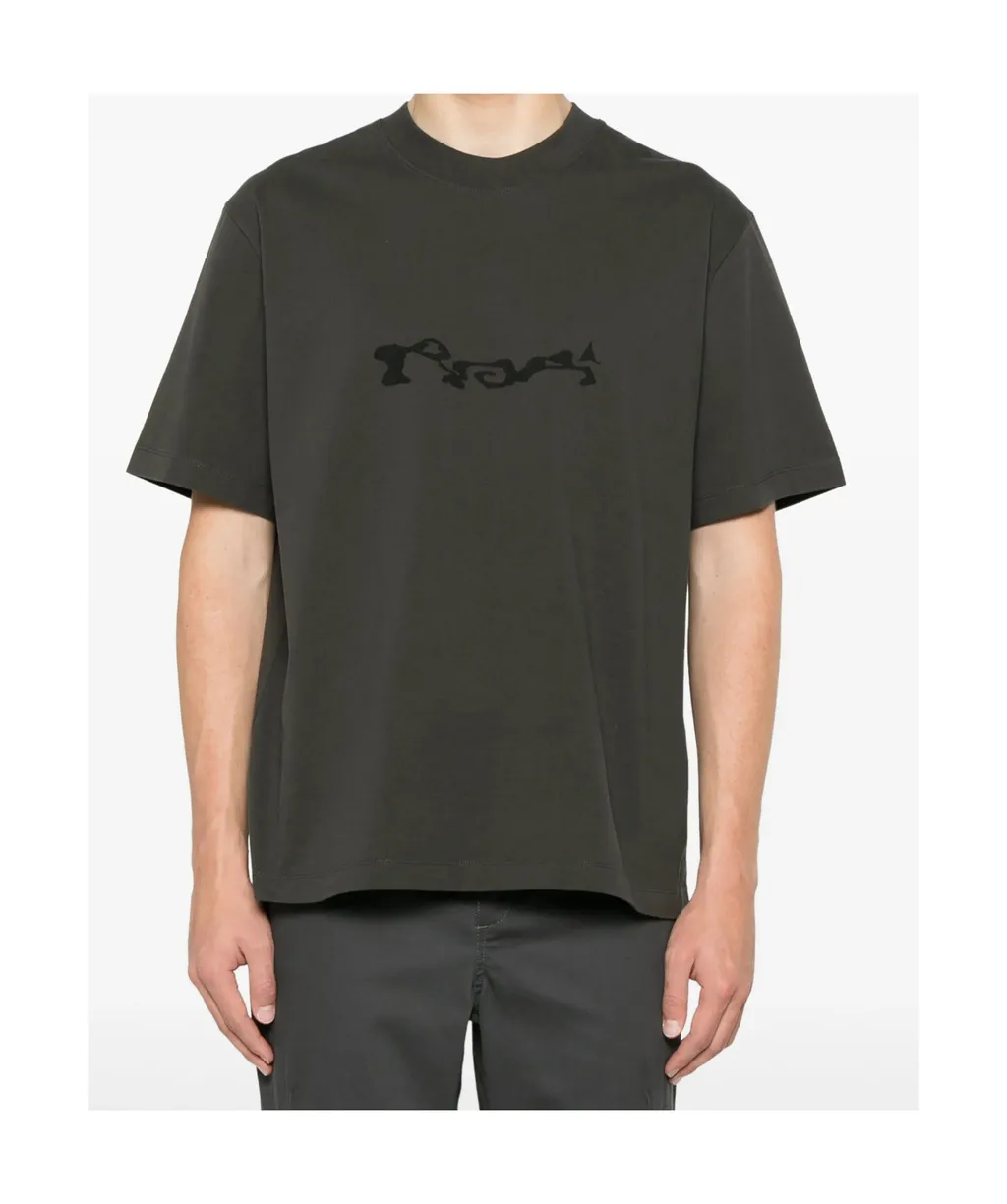 Roa Service Graphic Printed Crewneck T-Shirt